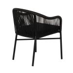 Πολυθρόνα Κήπου ArteLibre KAGERA Μαύρο Αλουμίνιο/Rattan 45x42x84cm