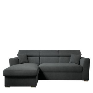 Καναπές Γωνιακός ArteLibre Αριστερή Γωνία AUDREY Σκούρο Γκρι 243x174x80/91cm