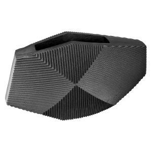 Βάζο 'Heptagon' Πολυρεζίνη Μαύρο 10x38x21.5cm