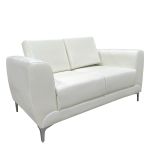 Καναπές Τριθέσιος ArteLibre ELFRIC Λευκό PU 190x81x81cm