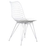 Καρέκλα Μεταλλική ArteLibre FAGUS Με Μαξιλάρι Λευκό 49x58x83.5cm