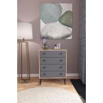 Συρταριέρα ArteLibre AMARI Δρυς/Ανθρακί Μοριοσανίδα 72x43x96cm