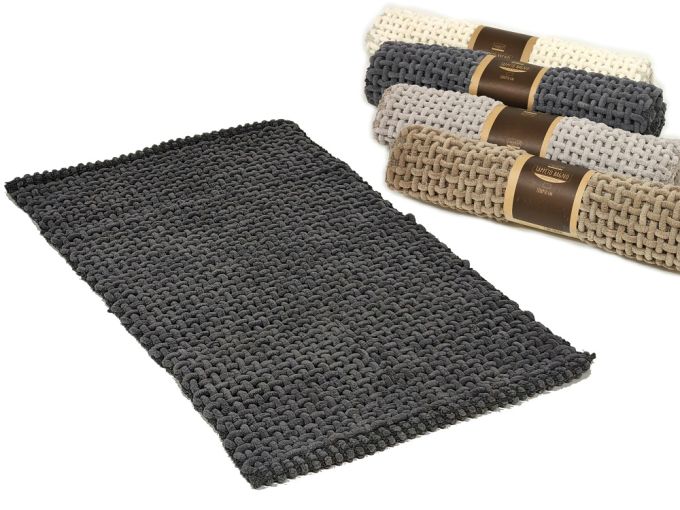Χαλί Μπάνιου Αντιολισθητικό Υφαντό 50x80cm Σε 4 Χρώματα
