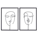 Διακοσμητικό ArteLibre Κορνίζα Πρόσωπο Μαύρο Μέταλλο 1.5x30x40cm Σε 2 Σχέδια