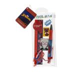 Σετ Γραφικής Ύλης Spider-Man Με Χάρακα Στυλό Γόμα Και Ξύστρα Σε Κασετίνα