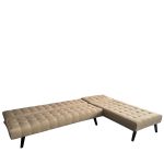 Καναπές Κρεβάτι Γωνιακός ArteLibre MAGUS Καφέ Ύφασμα 254x77/163x74cm