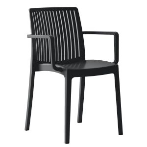 Πολυθρόνα Κήπου ArteLibre BARTS Μαύρο PP 53x55.2x82cm
