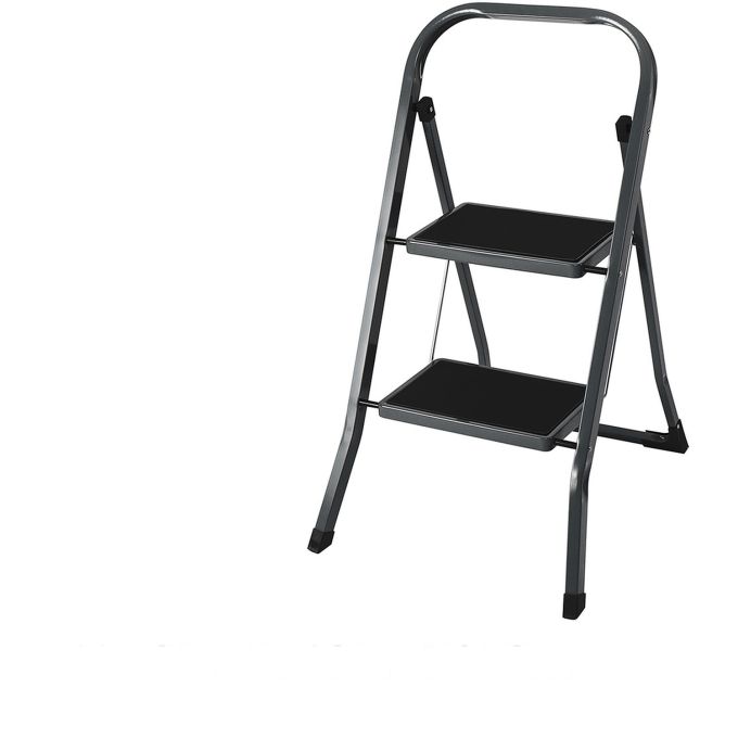 Σκαμπό EasyClimb Ατσάλι Μαύρο/Ασημί 46.5x54x81cm 2Τμχ