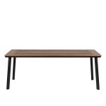 Τραπέζι Κήπου ArteLibre RUACANA Μαύρο/Καρυδί Αλουμίνιο/Ξύλο 200x90x73cm