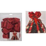 Χριστουγεννιάτικος Φιόγκος Κορυφής Βελούδινος Κόκκινο 205cm