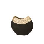 Βάζο 'Imperium' Αλουμίνιο Μαύρο/Χρυσό 7x26x23cm