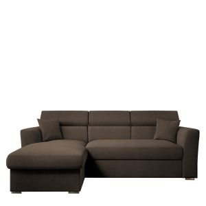 Καναπές Γωνιακός ArteLibre Αριστερή Γωνία AUDREY Σκούρο Καφέ 243x174x80/91cm