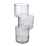 Βάζο 'Levels' Γυαλί Γκρι 11.5x13.5x28.5cm