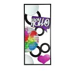 Ανάγλυφο Τοίχου Ορθογώνιο Πολύχρωμο Μεταλλικό/Καθρέφτης Γυαλί 2.5xW