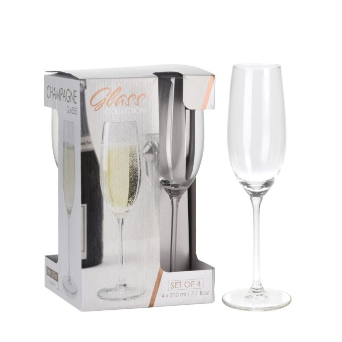 Ποτήρι Σαμπάνιας ArteLibre 210ml Διάφανο Γυαλί Σετ 4Τμχ