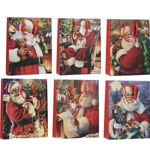 Χριστουγεννιάτικη Τσάντα Δώρου Μεγάλη Με Γκλίτερ 40x20x50cm Σε 6 Σχέδια