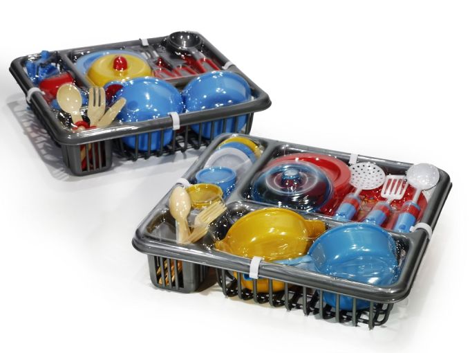 Παιχνίδι Σετ Κουζινικών Πολύχρωμο Πλαστικό Σε 2 Συνδυασμούς Για 3+ Ετών