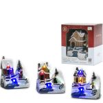 Χριστουγεννιάτικο Σκηνικό Με Φως, Ήχο Και Κίνηση 12cm Σε 3 Σχέδια
