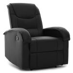 Πολυθρόνα Ανακλινόμενη ArteLibre CELAENO Μαύρο PU 80x96x97cm