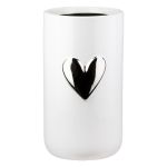 Βάζο Καρδιά Μοτίφ Κεραμικό Λευκό D9X16Cm D9X16Cm