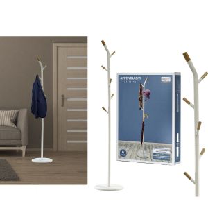 Καλόγερος Λευκό Μέταλλο/Ξύλο Φ36x175cm