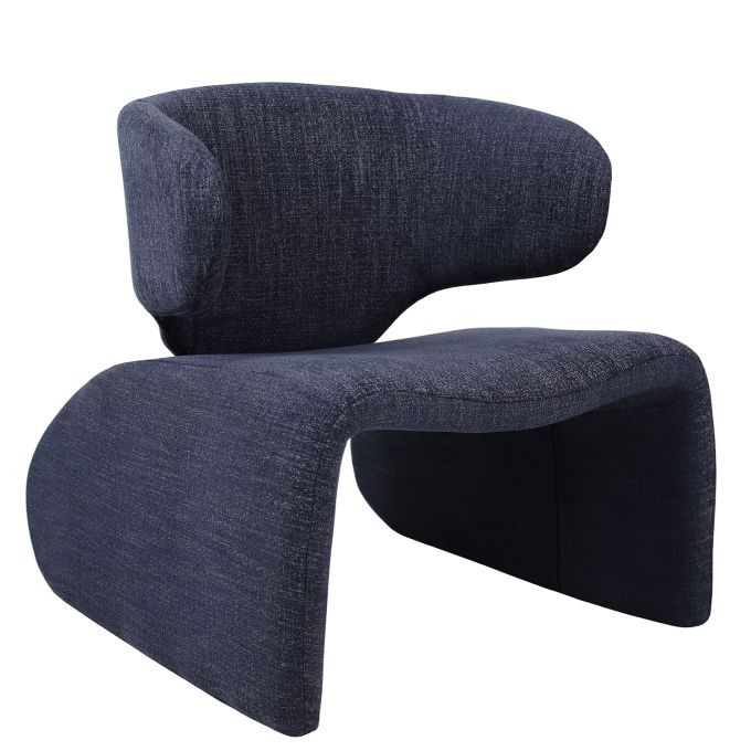 Πολυθρόνα ArteLibre HIMALIA Μπλε Ύφασμα/Μέταλλο/Ξύλο 73x78x75cm