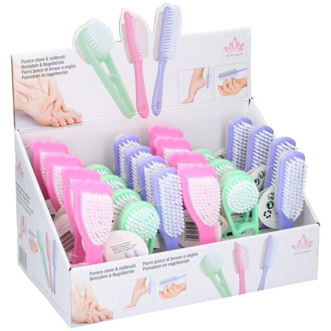 Ελαφρόπετρα και Βούρτσα Νυχιών Σε 3 Χρώματα