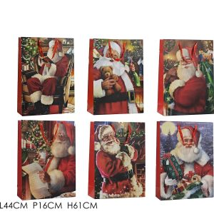 Χριστουγεννιάτικη Τσάντα Δώρου Γίγαντα Με Γκλίτερ 44x16x61cm Σε 4 Σχέδια