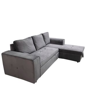 Καναπές Κρεβάτι Γωνιακός ArteLibre PREMIERE Δεξιά Γωνία Γκρι Ύφασμα 271x163x80cm