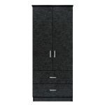 Ντουλάπα ArteLibre SWALLOWTAIL Μαύρο Μοριοσανίδα 80x50x180cm