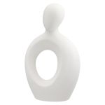 Σετ 2 Τεμαχίων Φιγούρα Ζευγάρι 'Intertwined' Κεραμικό Λευκό 11x16.5x23.5cm