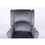 Πολυθρόνα Ανακλινόμενη ArteLibre MARKEB Γκρι Βελούδο 72x84x97cm