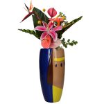 Βάζο ArteLibre Αφηρημένο Πρόσωπο Πολύχρωμο Δολομίτης 11.5x11.5x23.4cm