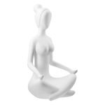 Φιγούρα Γυναίκα 'Meditation' Πολυ Λευκό 2Τμχ 12x16x29cm