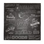 Χαρτοπετσέτες 'Urban Bakery' Τρίφυλλες Μαύρο 33x33cm Σετ 20Τμχ