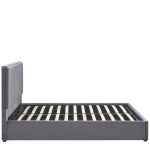 Κρεβάτι Υπέρδιπλο ArteLibre YUMA Γκρι Ύφασμα Για Στρώμα 160x200cm