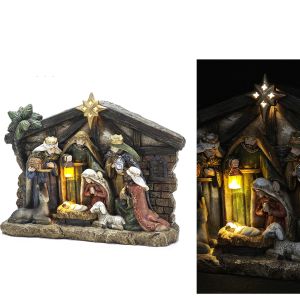 Χριστουγεννιάτικη Φάτνη Με Φως 25cm