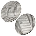 Σουβέρ Στρογγυλό 'Tratto' Αλουμίνιο Ασημί 2Τμχ D. 11cm