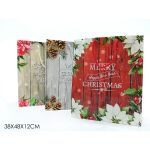 Τσάντα Συσκευασίας Με Κορδόνι Χριστουγεννιάτικη 38x12x48cm Σε 3 Σχέδια