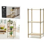 Ραφιέρα Φυσικό/Γκρι Ξύλο 38x32x80cm