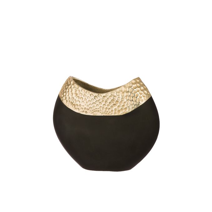 Βάζο 'Imperium' Αλουμίνιο Μαύρο/Χρυσό 7x26x23cm