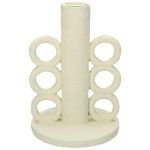 Κηροπήγιο ArteLibre Λευκό Polyresin 11x11x16cm