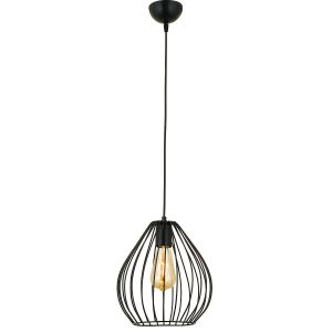 Φωτιστικό Κρεμαστό ArteLibre MON Μαύρο Μέταλλο 25x85cm