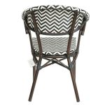 Πολυθρόνα Κήπου ArteLibre HARUTO Λευκό/Μαύρο/Καφέ Μπαμπού/Rattan 57x57x82cm