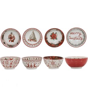 Χριστουγεννιάτικο Μπολ Πορσελάνη 150cl Σε 4 Σχέδια