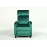Πολυθρόνα Ανακλινόμενη ArteLibre ATRIA Πράσινο Βελούδο 67.5x90x104cm
