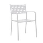 Πολυθρόνα Κήπου ArteLibre MONTU Λευκό Μέταλλο 54x51x84cm