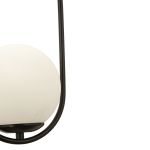 Φωτιστικό Κρεμαστό ArteLibre LORN Μαύρο/Λευκό Μέταλλο/Γυαλί 17x100cm