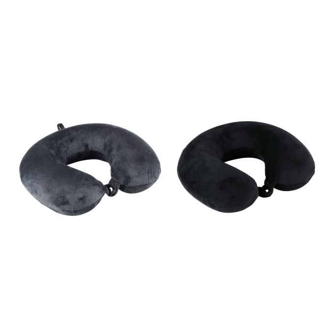 Μαξιλάρι Ταξιδιού Memory Foam Μαύρο/Γκρι Σε 2 Χρώματα