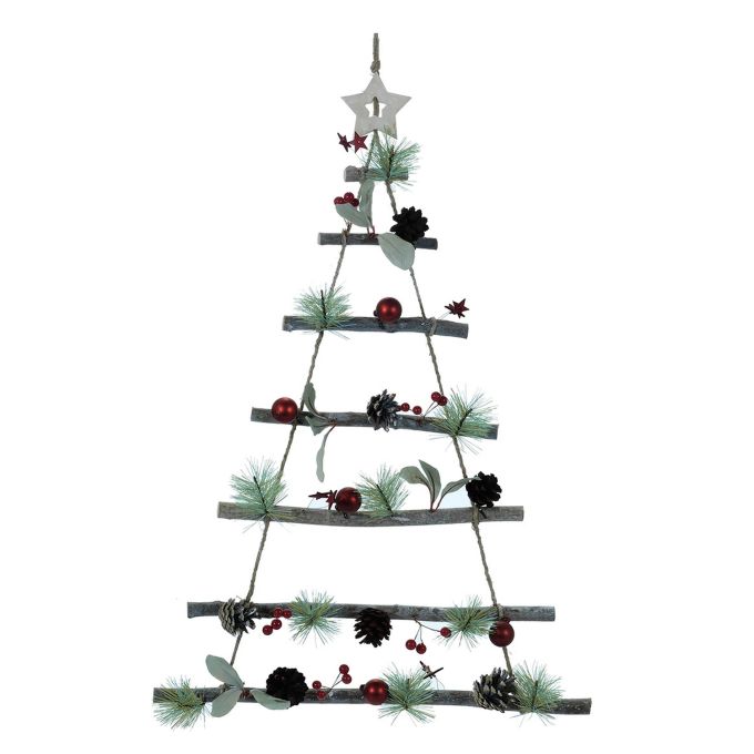 Χριστουγεννιάτικο Κρεμαστό Διακοσμητικό Με Κόκκινες Μπάλες 68cm